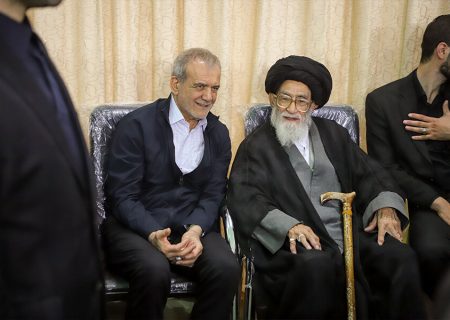 ویدیو/ حضور سرزده رئیس‌جمهور در مراسم گرامیداشت شهدای خدمت