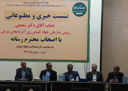 افتتاح ۶۰ پروژه کشاورزی با ۴.۳ هزار میلیارد تومان اعتبار در آذربایجان شرقی