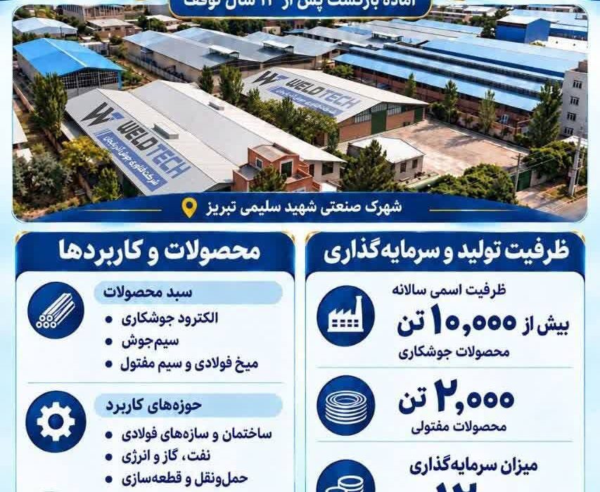 کارخانه فناوری جوش آذربایجان پس از ۱۳ سال تعطیلی احیا شد